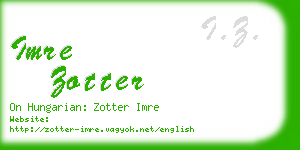 imre zotter business card